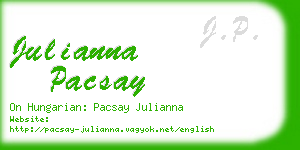 julianna pacsay business card